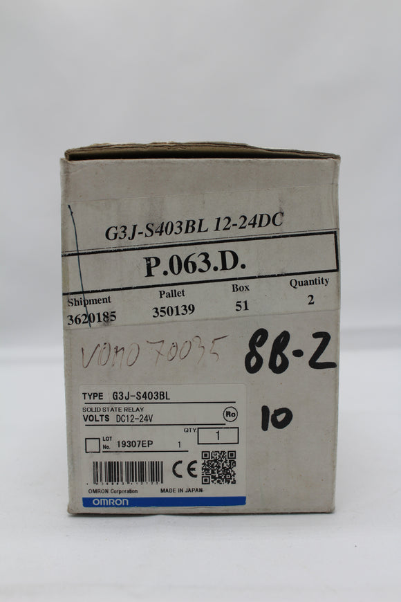 New | OMRON | G3J-S403BL | SOFT START SOLID STATE CONTACTOR