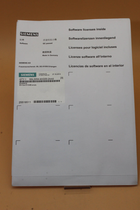 New Sealed Box | SIEMENS | 6SL3054-4AG00-2AA0 |