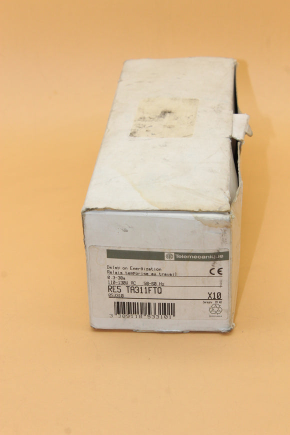 NEW | TELEMECANIQUE | RE5 TA311FTQ | DELAY ON ENERGIZATION 0.3-30 S 110 VAC 50-60 HZ