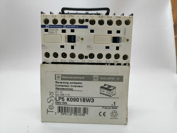 New | Telemecanique | LP5 K0901BW3 | Reversing Contactor 24 Vdc 4 KW 380/415 V
