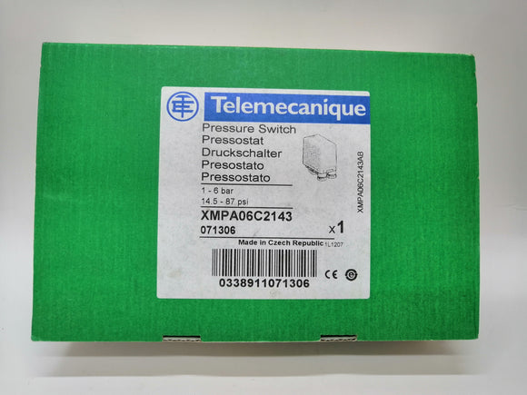 New | Telemecanique | XMPA06C2143 | Pump Pressure Switch 1-6 bar   14.5-87 psi