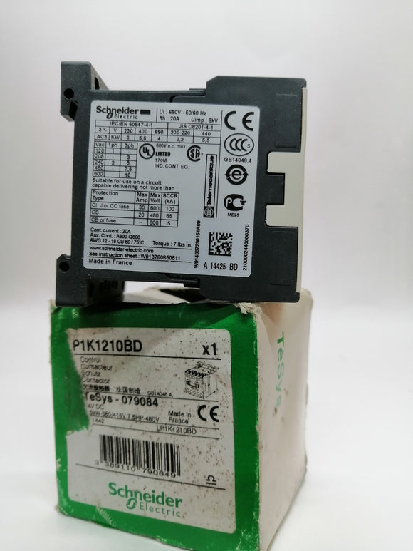 New | Schneider Electric | LP1K1210BD | Contactor Coil 24 vdc / 5.5KW 380/415 VAC