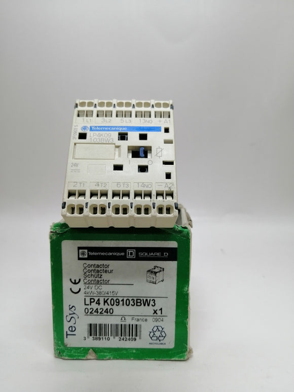 New | Telemecanique | LP4 K09103BW3 | mini Contactor Coil 24 vdc / 4KW 380/415 VAC