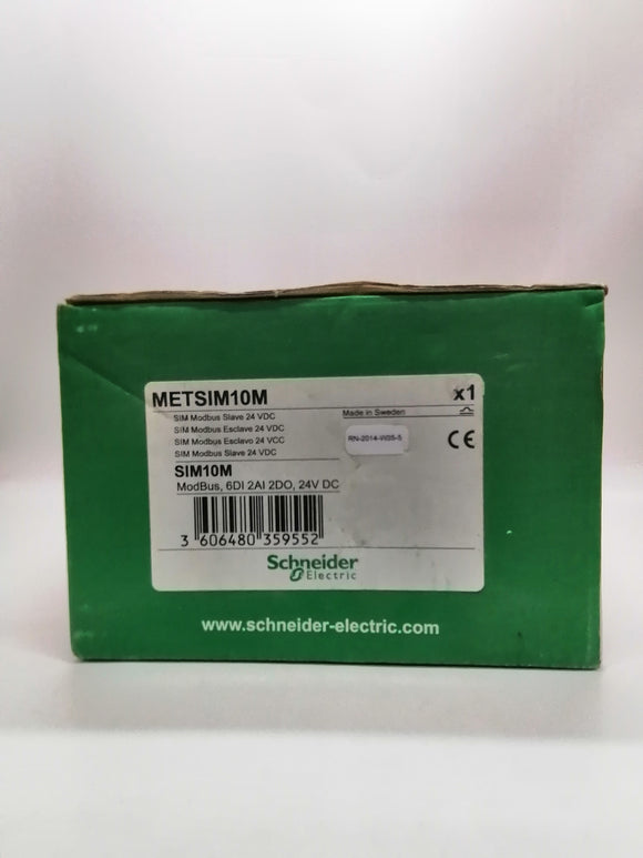 New | Schneider Electric | METSIM10M | SIM MODBUS SLAVE 24 VDC  6DI 2AI 2DO