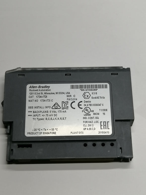 Used | Allen-Bradley | 1734-IT2I | Allen Bradley 1734-IT2I Thermocouple Input