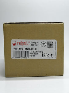 New | relpol | SIR6W-24VAC/DC-R | relpol INTERFACE RELAY MODULE 24 V AC/DC