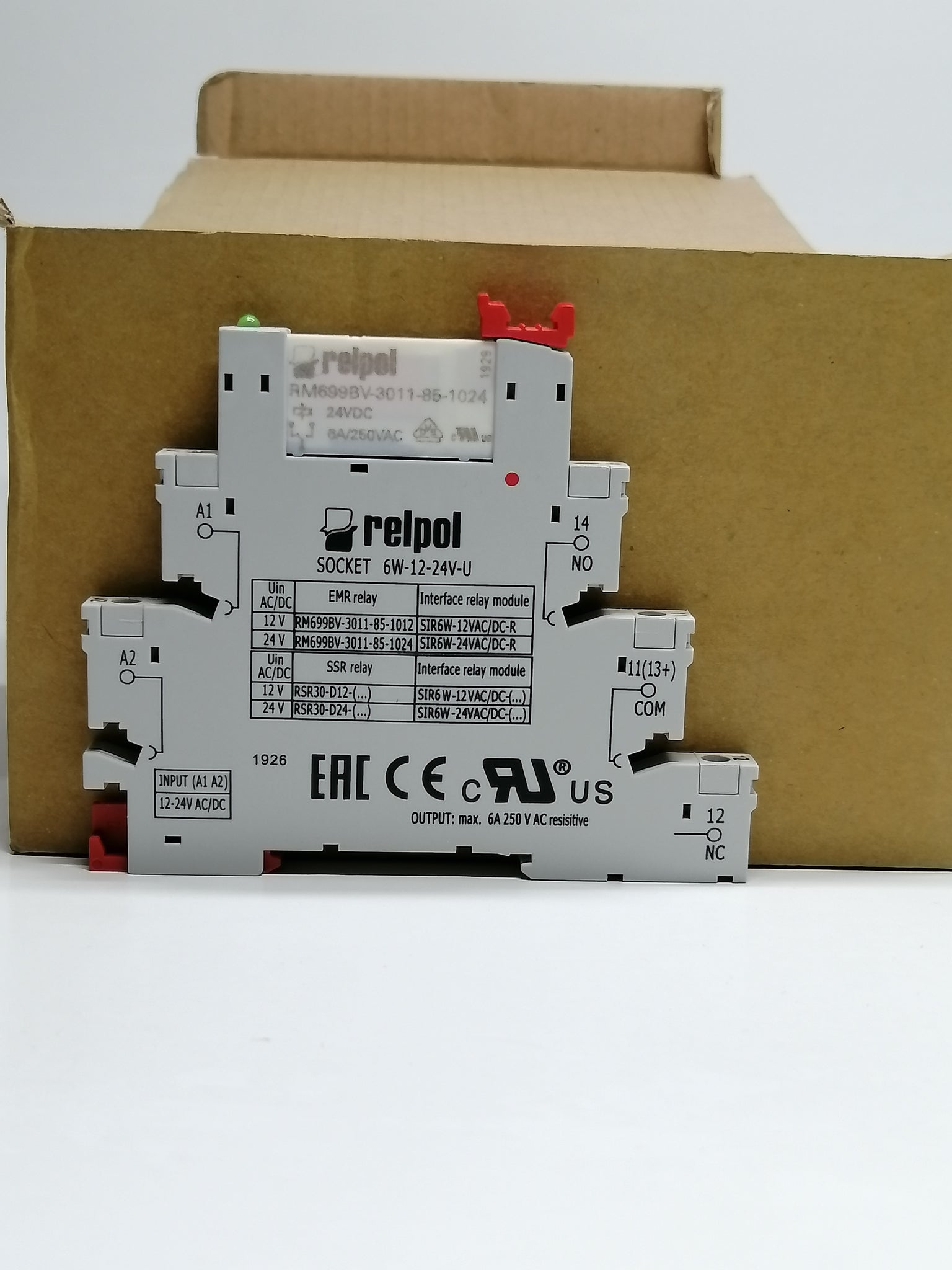 New | relpol | SIR6W-24VAC/DC-R | relpol INTERFACE RELAY MODULE 24 V A ...