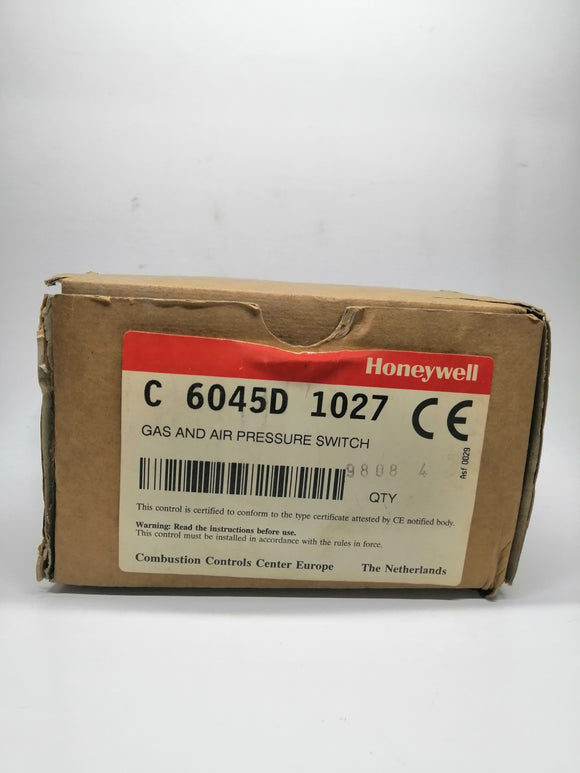 New | HONEYWELL | C 6045D 1027 | GAS AND AIR PRESSURE SWITCH 15-150mBAR