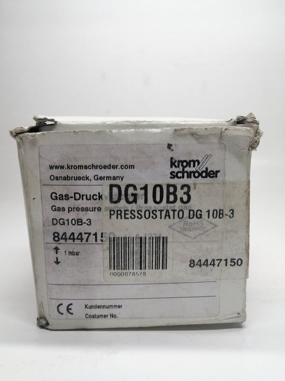 New | KROM SCHRODER | DG10B-3 | Krom Schroder Gas Pressure Switch  1-10 mBAR DG10B3 84447150