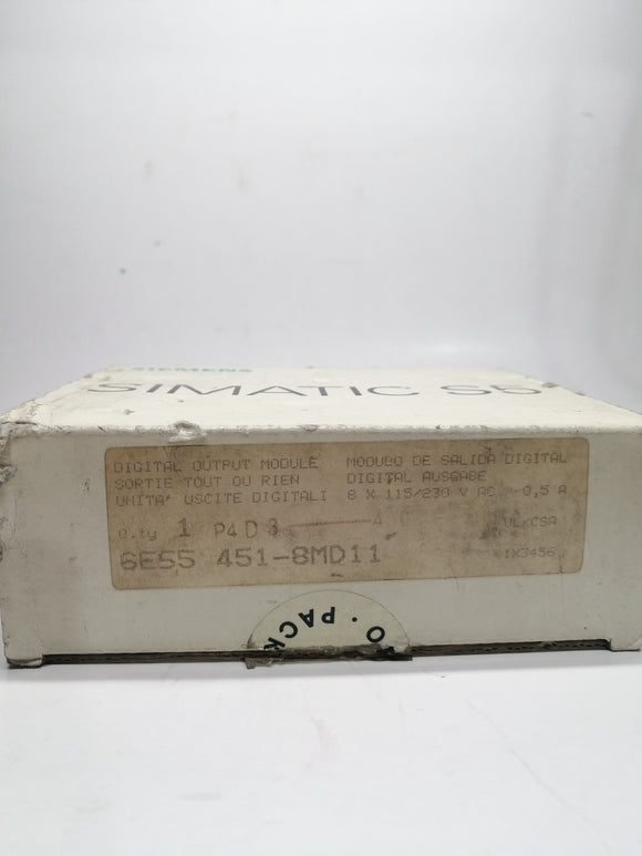 New Open Box | SIEMENS | 6ES5 451-8MD11 | SIMATIC S5 DIGITAL OUTPUT MODULE