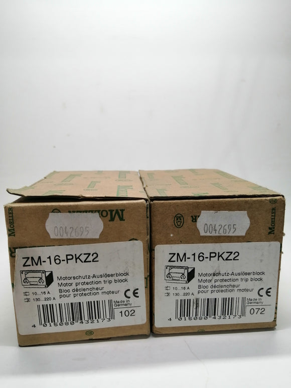 New | MOELLER | ZM-16-PKZ2 | MOTOR PROTECTION TRIP BLOCK