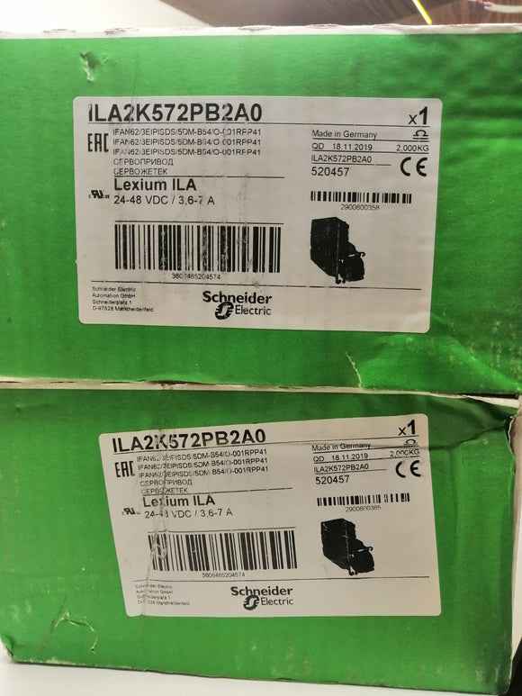 New | Schneider Electric | ILA2K572PB2A0 | LEXIUM ILA 24-48VDC/3.6-7A IFAN62/3EIPISDS/5DM-B54/O-001RPP41