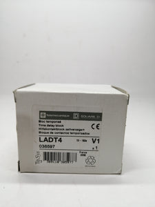 New | Telemecanique | LADT4 | SQUARE D  LADT4 038597 TIME DELAY BLOCK 10-180S